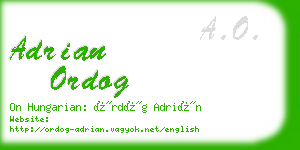 adrian ordog business card